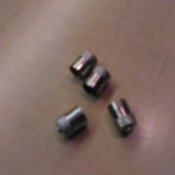 Metal valve caps for automobile tires.