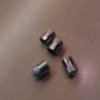 Metal valve caps for automobile tires.