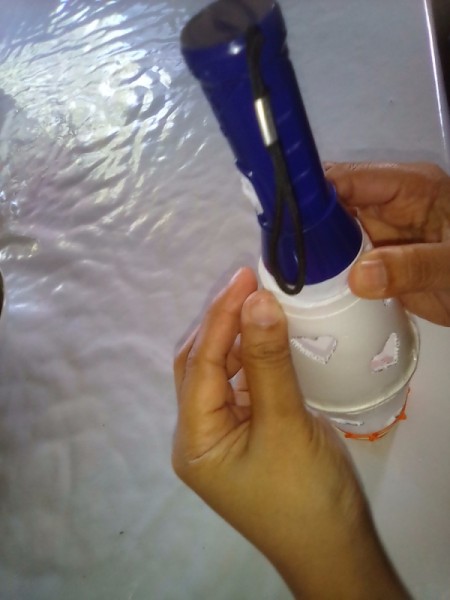 Heart Shapes Flashlight Cover - taping flashlight