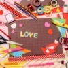 Craft supplies for Valentine's Day crafts