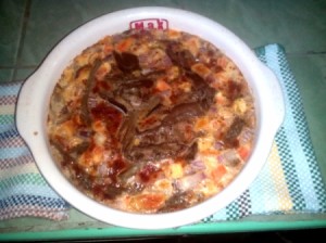 baked Tortang Talong in bowl