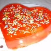 heart shaped Fruity Valentine Gelatin