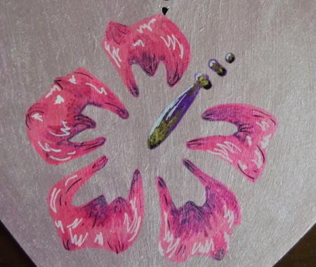 Hibiscus Love Mural Decoration - with your other pens add detail to flower
