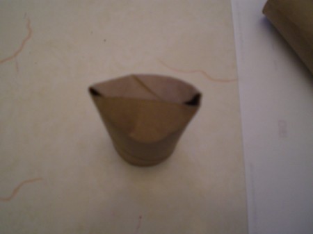 Owl Valentine - folded top of tube