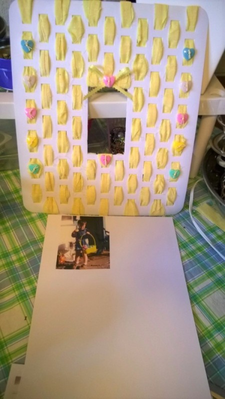 Sink Mat to Photo Frame - sew on buttons