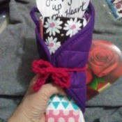 A homemade solar light Valentine gift.