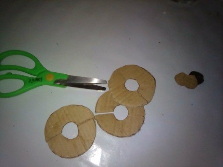 Glass Jar Candle Holder - three completed circles with centers removed