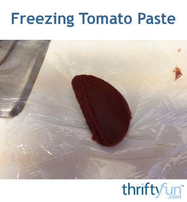 Freezing Tomato Paste ThriftyFun