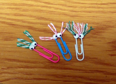 Hairy Monster Bookmarks - try different hairstyles