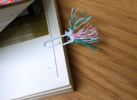 Hairy Monster Bookmarks - allow glue to dry before using