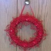 Romantic Wreath - wreath hanging on closet knob