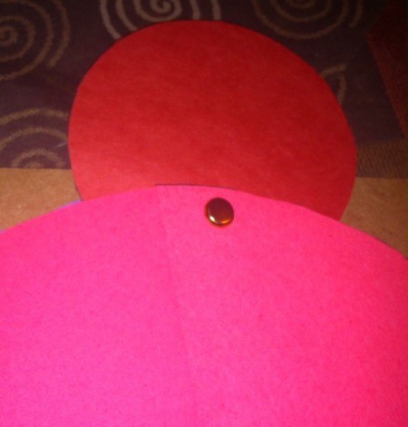 Love Bugs Kids' Craft - attach the wings using the fastener