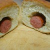 Cut Hot Dog Roll
