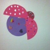 Love Bugs Kids' Craft - finished open wing love bug