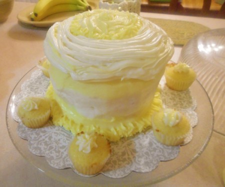 decorated lemon cake