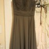 Dyeing a Bridesmaid Dress - dark grey dress on hanger