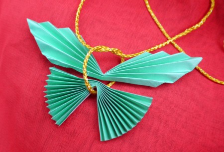 Pleated Paper Butterfly - tie pieces together