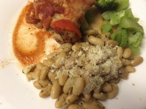 Cannellini Bean Sauté on dinner plate