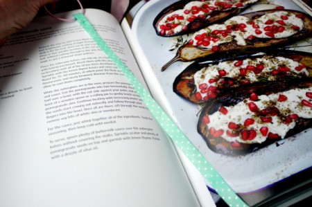 Elasticated Ribbon Bookmark - lay ribbon on book page