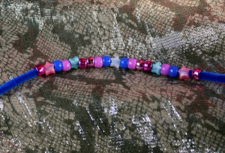 Pipe Cleaner Bracelets - beads added