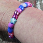 Pipe Cleaner Bracelets - woman wearing bracelet