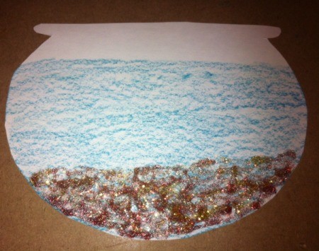 Dr. Seuss Paper Fish Bowl - use crayon or colored pencil to add water. Use glitter glue for the sand.