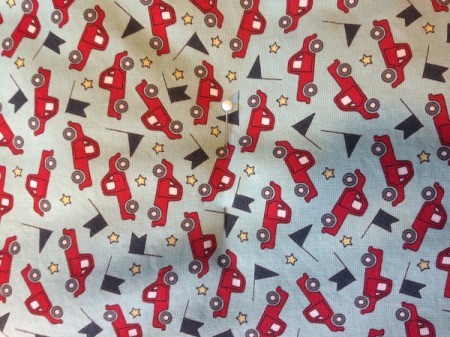 Whole Cloth Tied Quilt with Ric Rac Trim place pins to mark tie spots