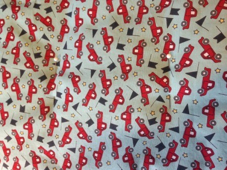 Whole Cloth Tied Quilt with Ric Rac Trim - two rows of pins