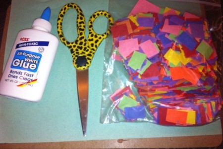 Paper Rainbow Mosaic - supplies