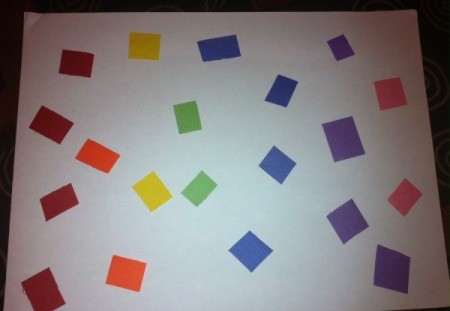 Paper Rainbow Mosaic - rainbow explosion variation