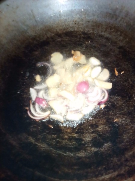 onion added to skillet