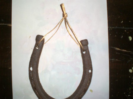 Charming Lucky Horseshoe - tie ribbon together