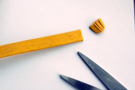 Popsicle Stick Toy Harmonica - splintered piece