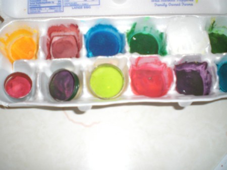 Homemade Watercolor Paint Recipe - mixed colors
