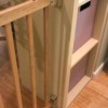 Installing a Baby Gate for a Wide Archway - attach gate hardware to wall and shelf