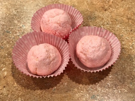 Homemade Bath Bombs - place each ball into a cupcake liner