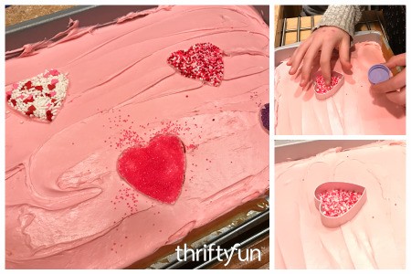 Sprinkle Hearts on a Cake
