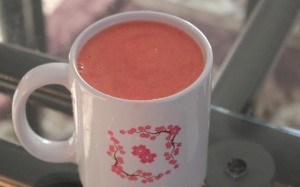 cup of citrus smoothie