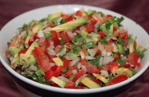 bowlful of colorful filling