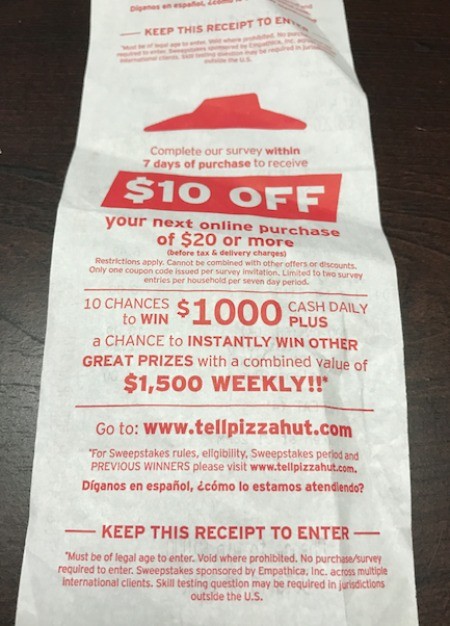Check Receipts for Discounts - discount offer on back side of receipt