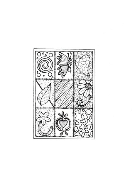 Colorful Birthday Card Coloring Page