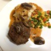 Salisbury Steak with Mushroom Gravy on plate