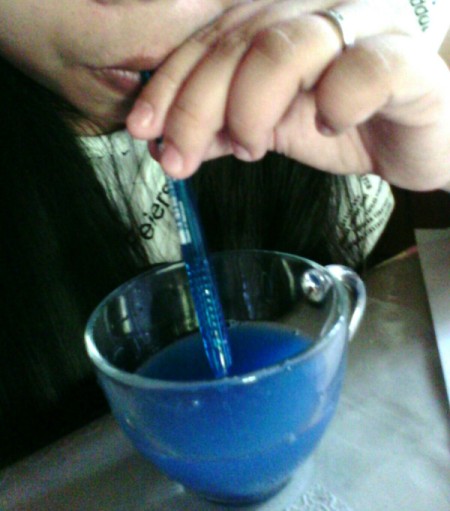 DIY Bubble Art Invitation - begin blowing bubbles using a length of a straw