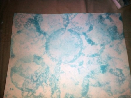 DIY Bubble Art Invitation - set aside to dry