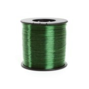 A spool of green colored fishing line.