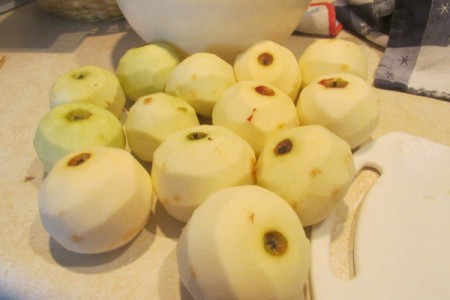 peeled apples