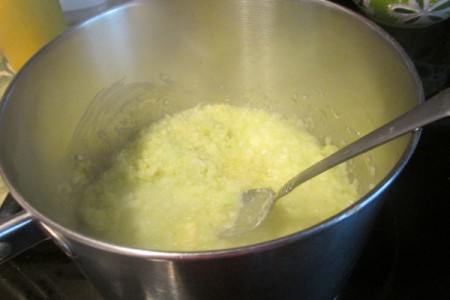 butter melting in pan