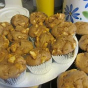Apple muffins on plate