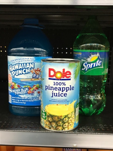 Blue Party Punch - ingredients