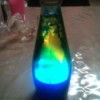 DIY Lava Lamp - place battery operated light behind the bottle